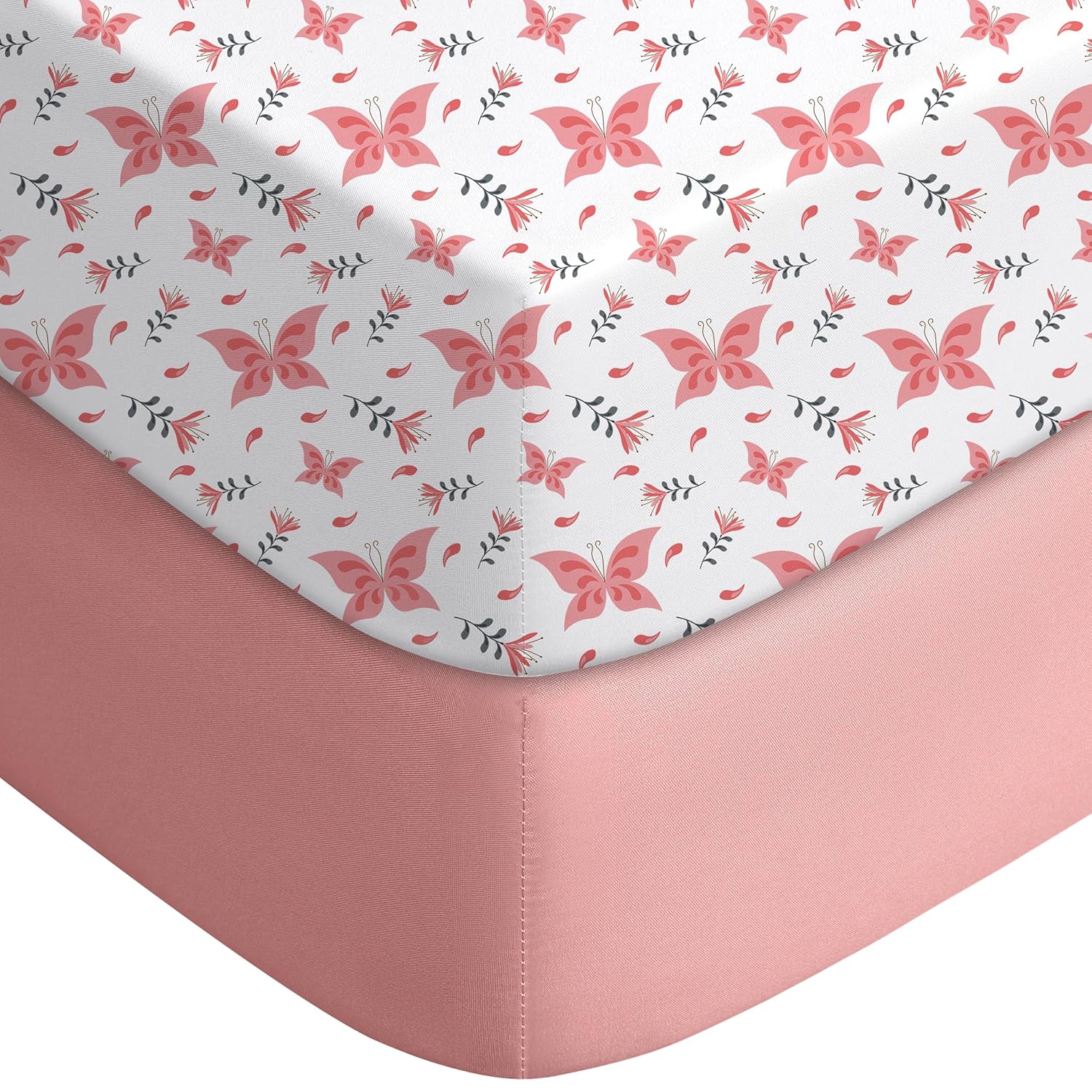 Yoofoss Baby Crib Sheets for Boys Girls, Fitted Crib Sheet 2 Pack for Standard Crib and Toddler