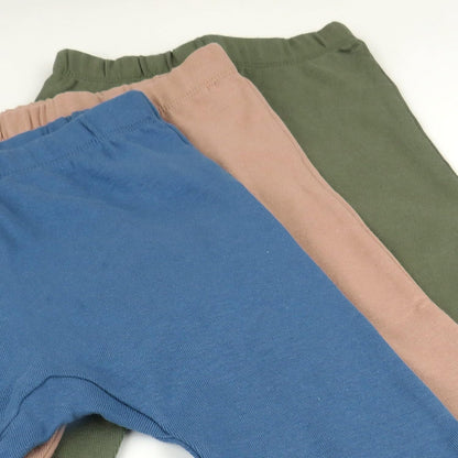 HonestBaby Baby Infant Organic Cotton Cuff-Less Harem Pants Multi-Pack, 6-9 Months