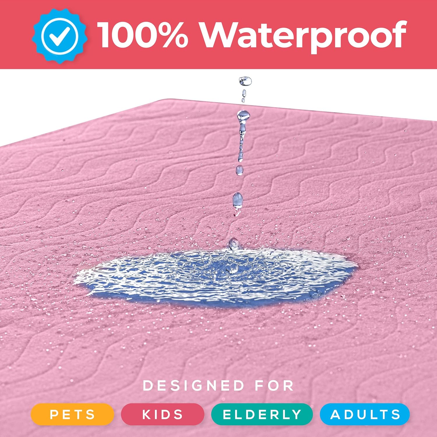 Utopia Bedding Washable Underpads 34" x 52" (Pack of 4), Waterproof Reusable Heavy Absorbency