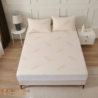 Waterproof Organic Mattress Protector King - Organic Cotton Breathable Mattress Pad Cover - 200 GSM Comfort - Deep Pocket - Fitted Comfort