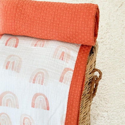 Personalized Baby Blanket with Name – Handmade 100% Organic Cotton Newborn Gift | Custom Knit