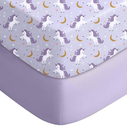 Yoofoss Baby Crib Sheets for Boys Girls, Fitted Crib Sheet 2 Pack for Standard Crib and Toddler