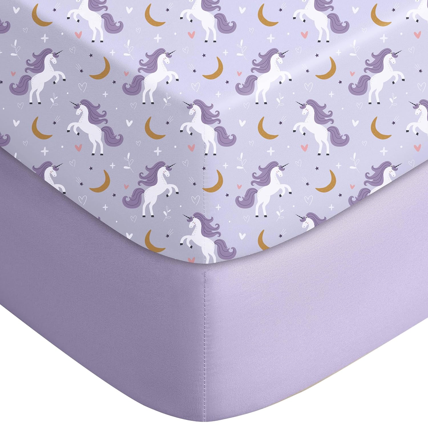Yoofoss Pack and Play Sheets Fitted, Mini Crib Sheets 2-Pack for Pack N Play Mattress, Stretchy