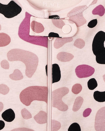 The Children's Place Baby Girl's and Toddler 100% Cotton Long Sleeve Zip Front One Piece Footed Pajamas,Sleep & Play
