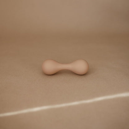 mushie Silicone Baby Shaker Rattle Toy | Ages 3+ Months (Natural)