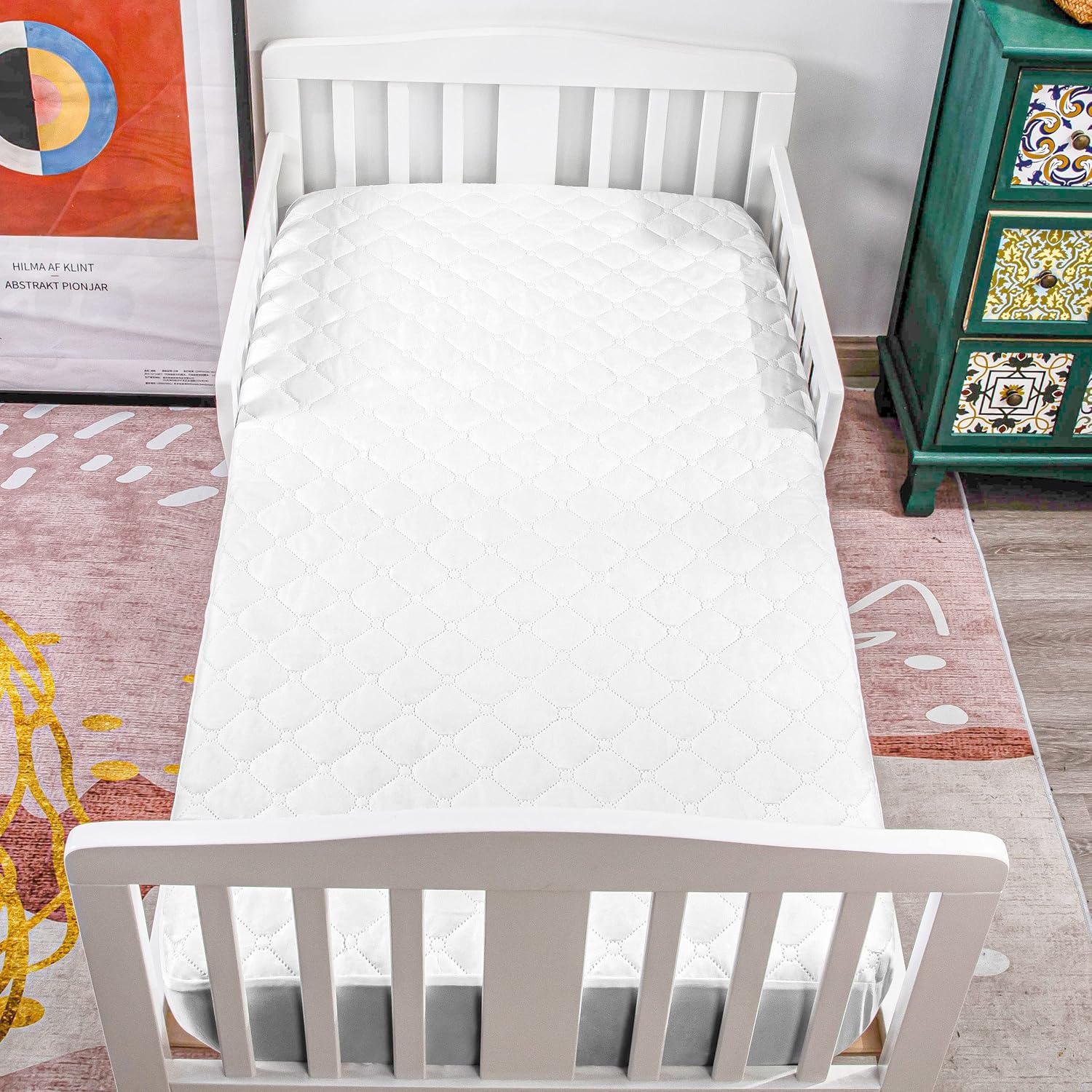 NTBAY 2 Pack Waterproof Mini Crib Mattress Protector, Quilted 24"x38" Fitted Mattress Cover