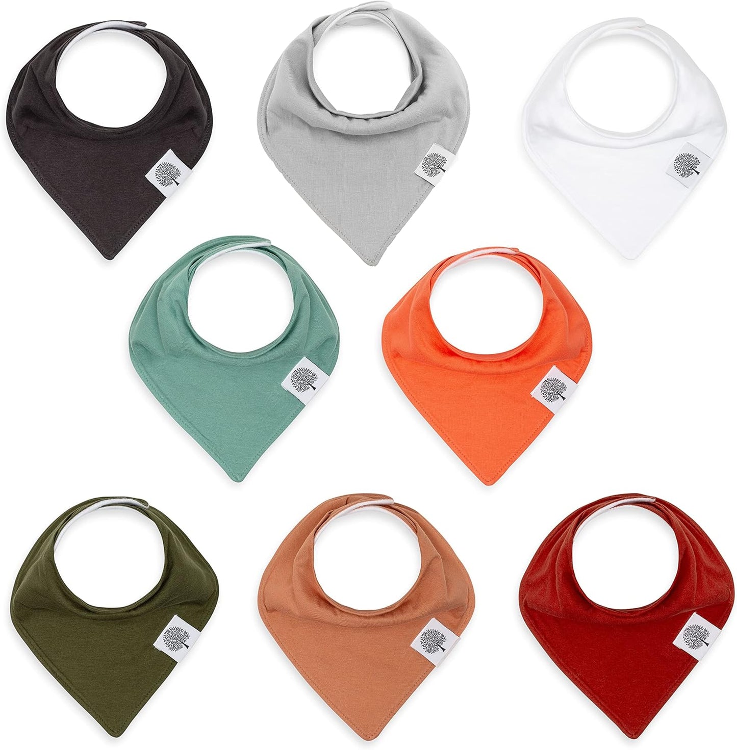 Parker Baby Bandana Drool Bibs 8 Pack Baby Bibs for Boys, Girls, Unisex - Soft & Stylish Teething Bibs for Babies