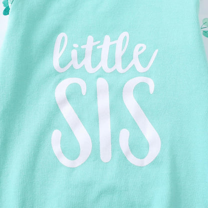 AMAWMW Newborn Baby Girl Little Sister Sleeper Gown Stripe Long Sleeve Nightgown Pajamas Gifts Stuff Essential Outfit