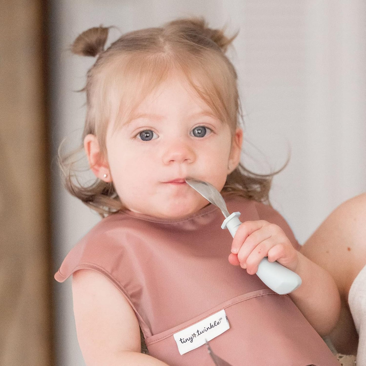 Tiny Twinkle Mess Proof Baby Bibs for Eating - Waterproof, Wipeable Bibs - Toddler Bibs - Travel