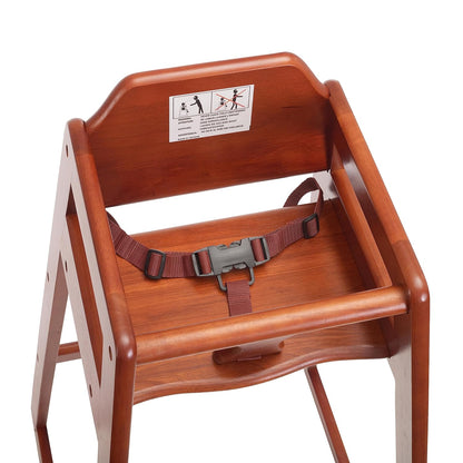 Stager Direct, Seating Ready-to-Assemble Restaurant Wood Bar Height High Chair, Baby Highchairs