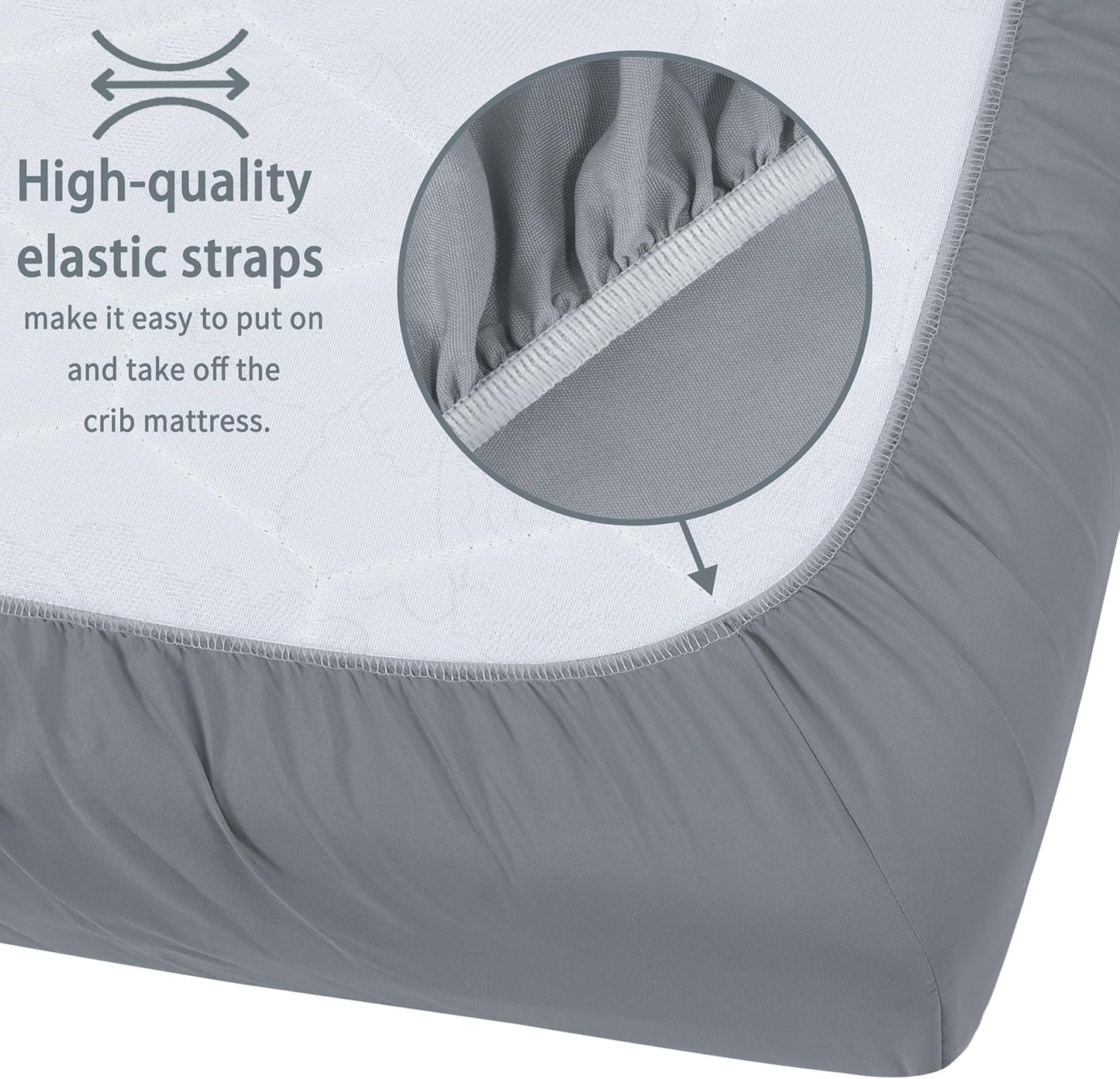 Baby Crib Sheets for Boys Girls, 2 Pack Fitted Crib Sheet for Standard Crib and Toddler Mattress