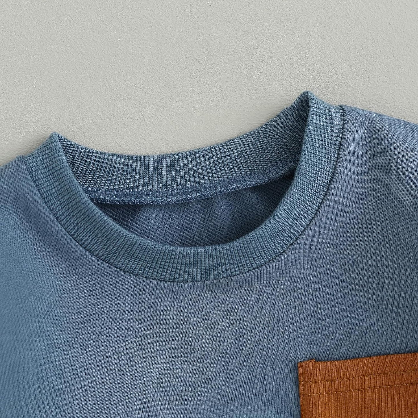 Kupretty Toddler Baby Boy Fall Winter Clothes Color Block Long Sleeve Sweatshirt Pullover Tops + Joggers Pants Outfit Set