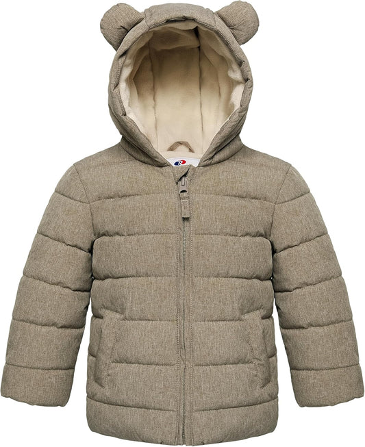 Rokka&Rolla Baby Boys' Water-Resistant Fleece Lined Puffer Jacket Winter Coat for Newborn Infant Toddler