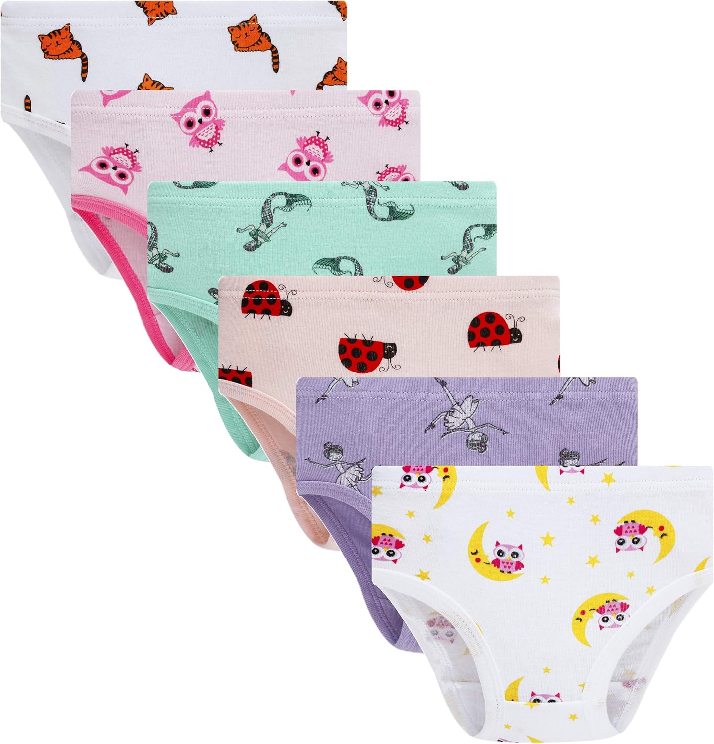 Barara King Little Girls' Soft Cotton Underwear Toddler Undies Kids panties