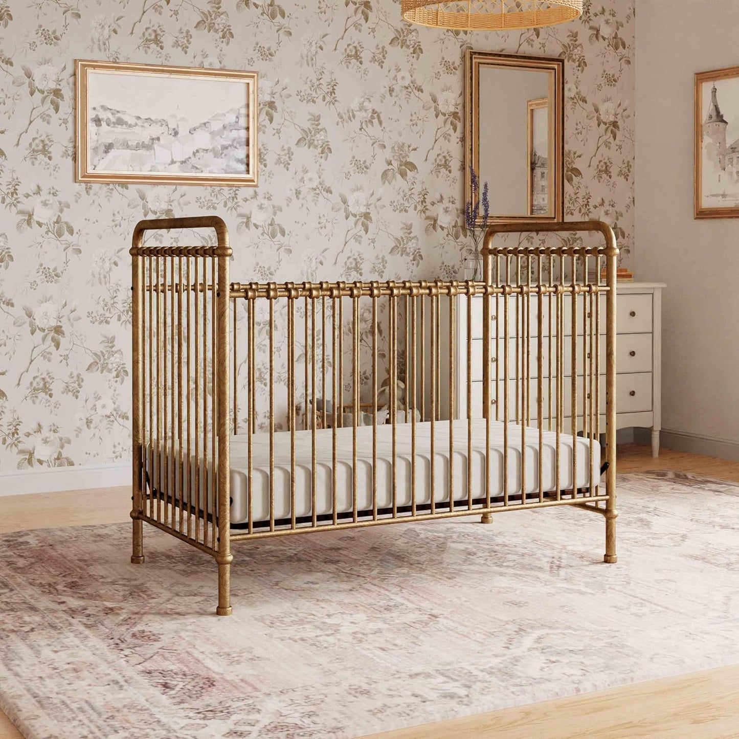 NAMESAKE Abigail 3-in-1 Convertible Baby Crib (Gold) - GREENGUARD Gold Certified - Convertible Crib