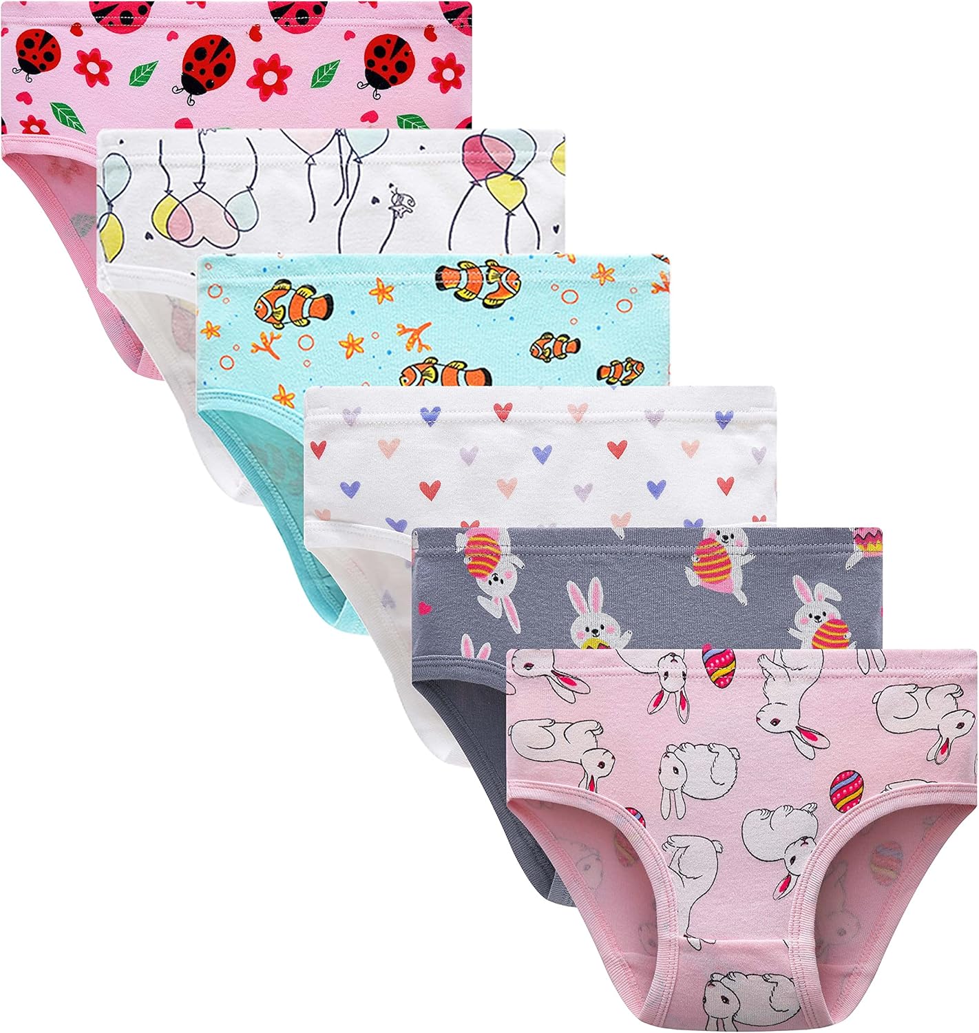 Family Feeling Little Girl Underwear Toddler Panties Big Kids Undies Soft 100% Cotton