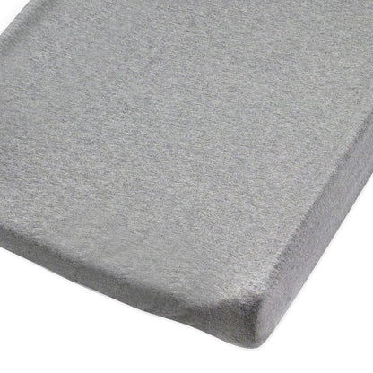 HonestBaby Organic Cotton Changing Pad Covers (Set of Two), Pattern Play/Heather Gray, One Size