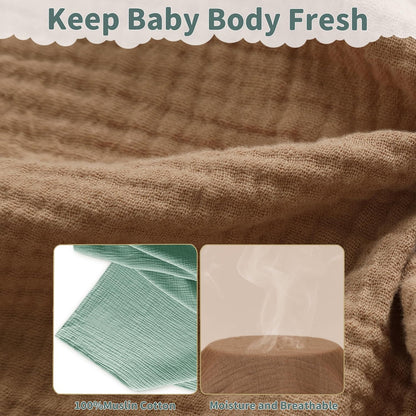 Muslin Swaddle Blankets for Newborn, 2 Pack Breathable Soft Receiving Blanket, Large 41 x 41 inches