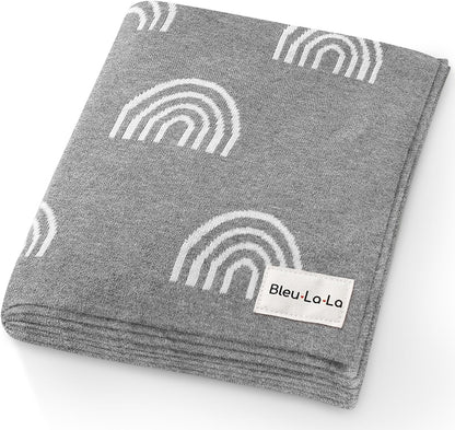 Gender Neutral Receiving Blanket 100% Cotton Buttery Soft Cozy Receiving Swaddle Crib Stroller
