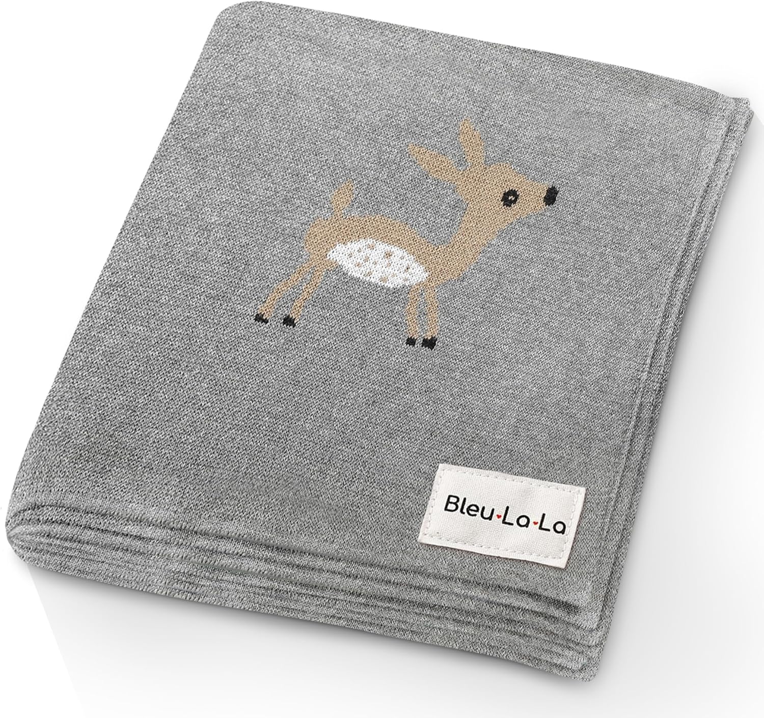 Knit Baby Swaddle Blanket - 100% Cotton Soft Cozy Receiving Swaddling Crib Stroller Quilt Blanket