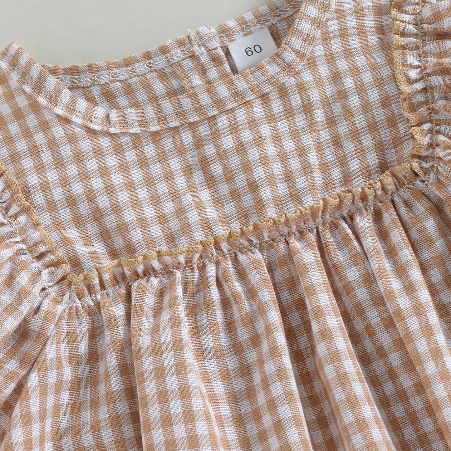 Douhoow Infant Baby Girl Plaid Romper Baby Sweatshirt Romper Ruffle Festival Clothes Fall Winter Outfits with Headband