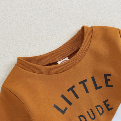 Kupretty Toddler Baby Boy Fall Winter Clothes Color Block Long Sleeve Sweatshirt Pullover Tops + Joggers Pants Outfit Set