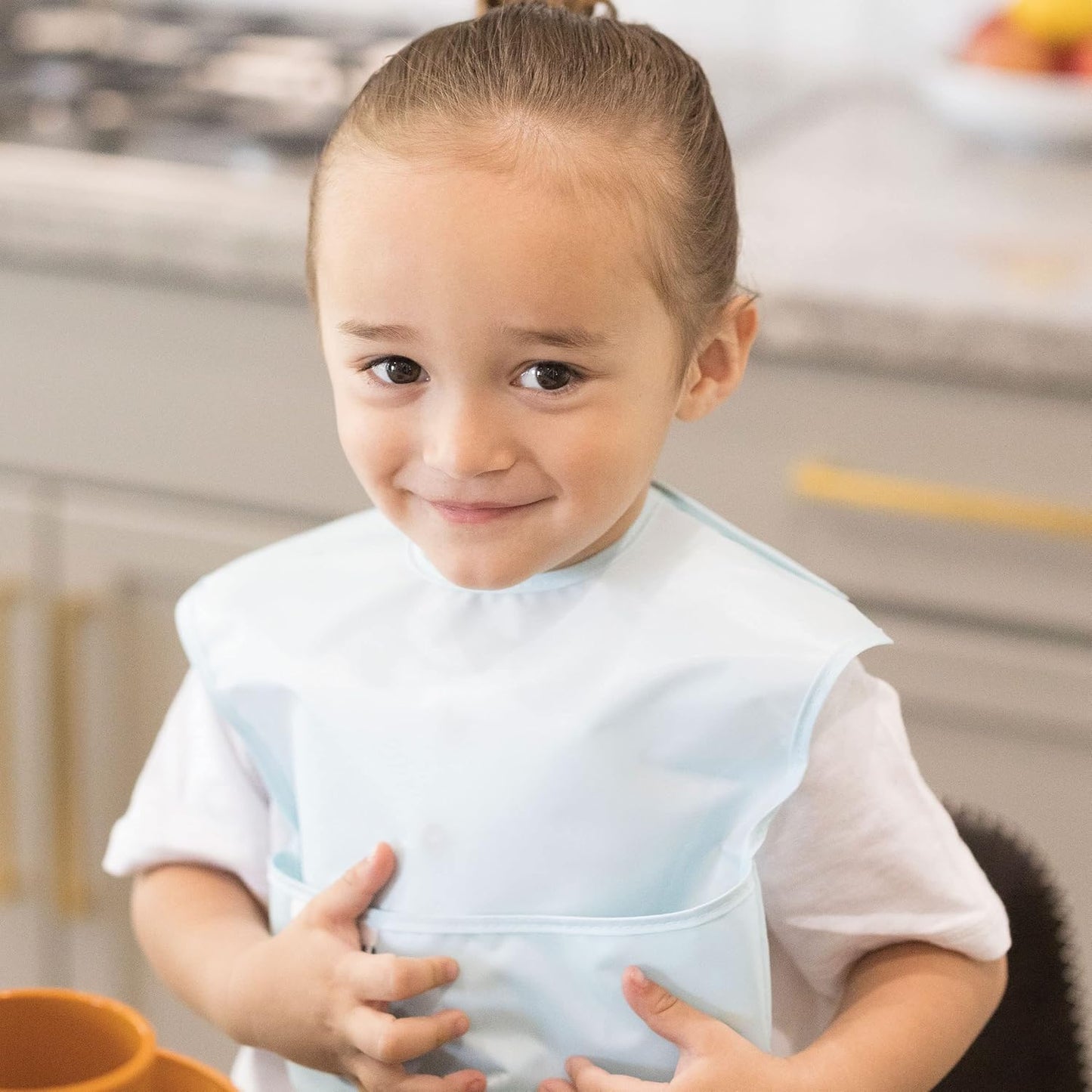 Tiny Twinkle Mess Proof Baby Bibs for Eating - Waterproof, Wipeable Bibs - Toddler Bibs - Travel