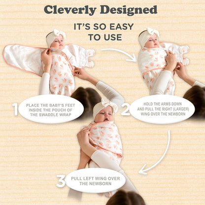 Bublo Baby Swaddles for Newborns – 3-Pack Infant Swaddles 0-3 Months – Adjustable Newborn Swaddle