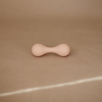 mushie Silicone Baby Shaker Rattle Toy | Ages 3+ Months (Blush)