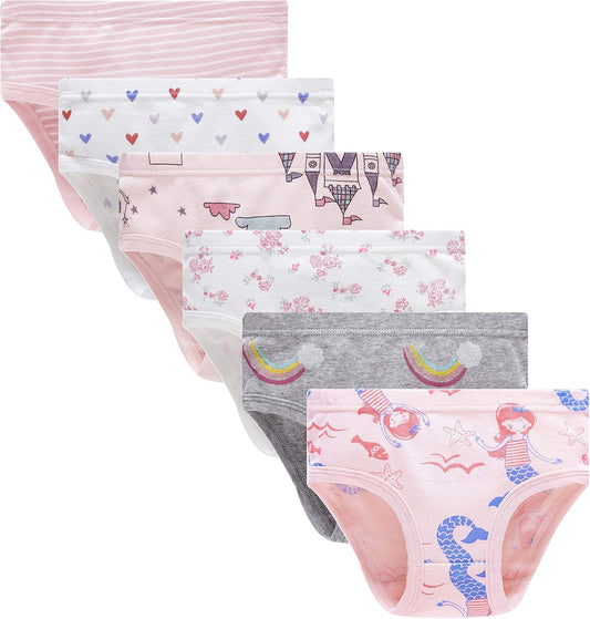 Family Feeling Little Girl Underwear Toddler Panties Big Kids Undies Soft 100% Cotton
