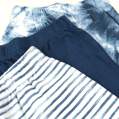 HonestBaby 3-pack Footed Pants Roomy Fit Pull on Bottoms 100% Organic Cotton for Infant Baby Boys, Girls, Unisex