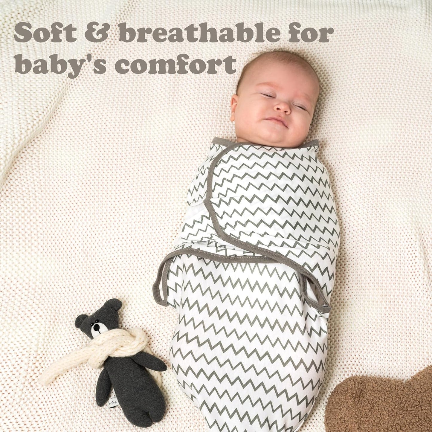Bublo Baby Preemie Swaddles 4-7 lbs - 3-Pack Premature Babies Swaddle Sleep Sack - Premature Infant