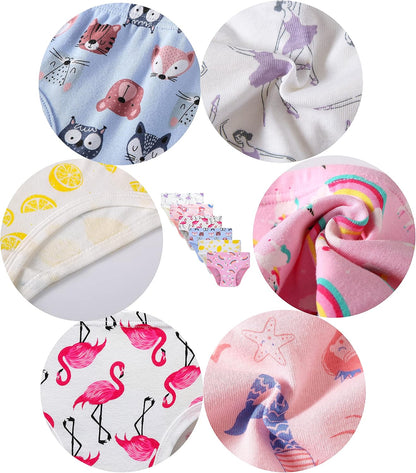 Family Feeling Little Girl Underwear Toddler Panties Big Kids Undies Soft 100% Cotton