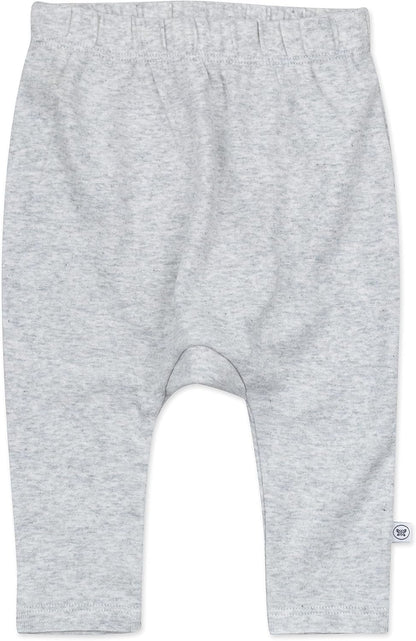 HonestBaby Multipack Harem Pants Roomy Fit Pull on Bottoms 100% Organic Cotton for Infant Baby Boys, Girls, Unisex