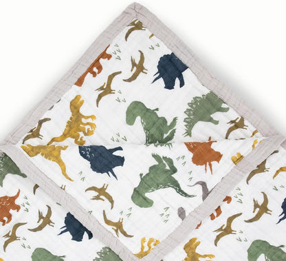 Little Unicorn Premium Quilted Throw | Super Soft, Multi-Layered Muslin XL Blanket| Great for Kids