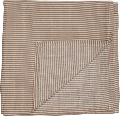 Swaddle - 100% Organic Cotton - Muslin Swaddle Blankets for Newborn, 47" x 47" (Natural Stripe)