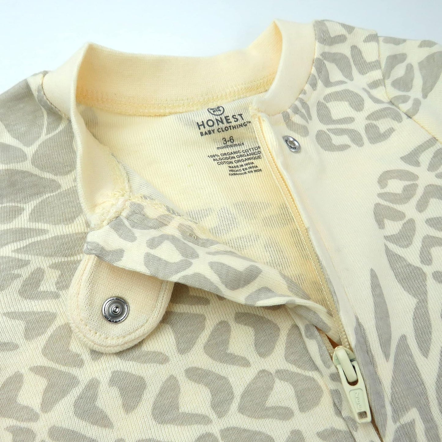 HonestBaby Baby Sleep N' Play One-Piece Zip-Front Footed Organic Cotton Pajama Sleeper