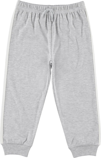 Cudlie 5-Pack Baby/Toddler Boys Jogger Pants - Lightweight Tapered Sweatpants - Lounge Jogger for Boys