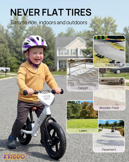KRIDDO Toddler Balance Bike 2 Year Old, Gift for 2-3 Boys Girls, Adjustable