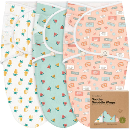 KeaBabies 3-Pack Organic Baby Swaddle Sleep Sacks - Swaddles for Newborns, Infant 0-3 Months, Baby