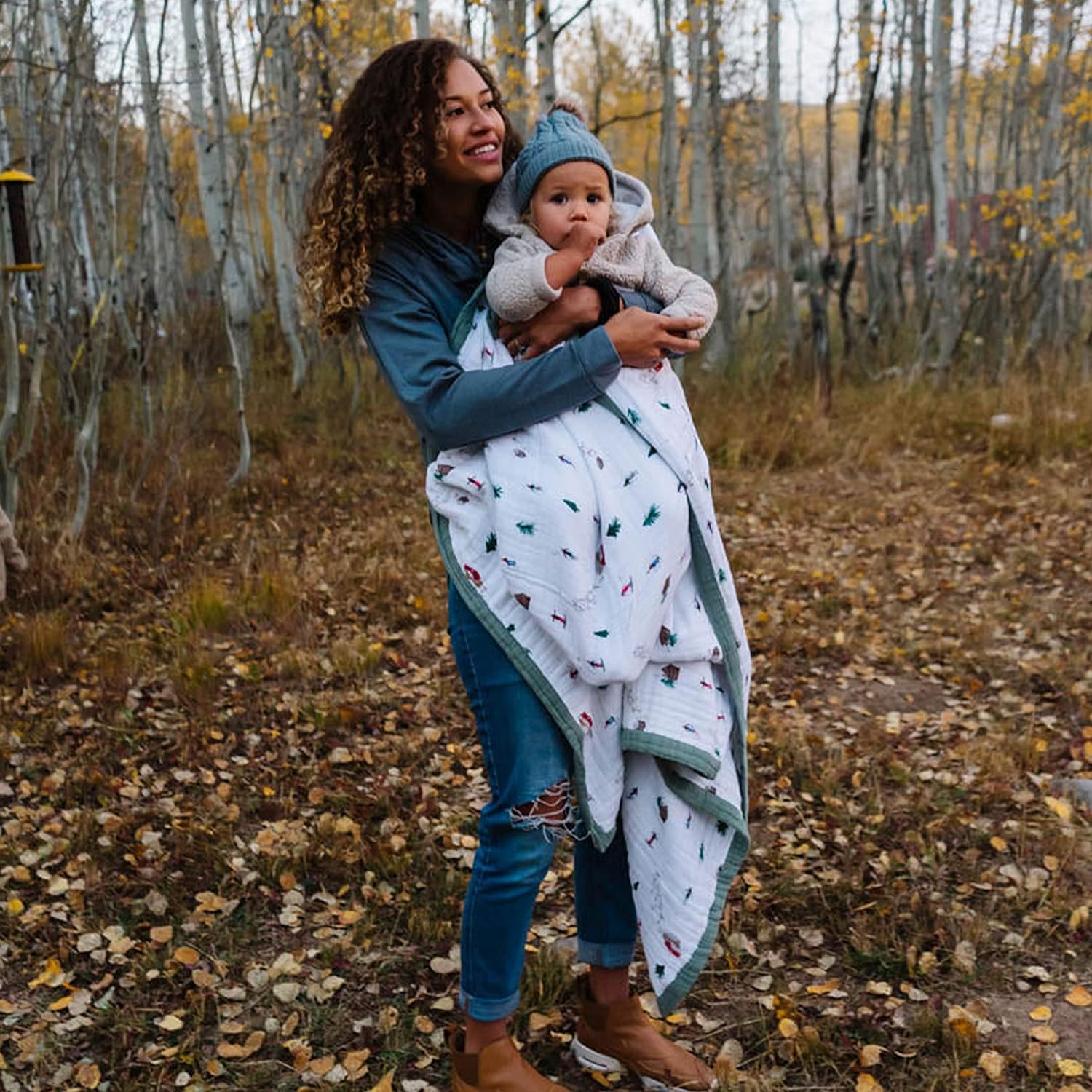 Little Unicorn Premium Quilted Throw | Super Soft, Multi-Layered Muslin XL Blanket| Great for Kids