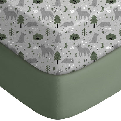 Yoofoss Baby Crib Sheets for Boys Girls, Fitted Crib Sheet 2 Pack for Standard Crib and Toddler