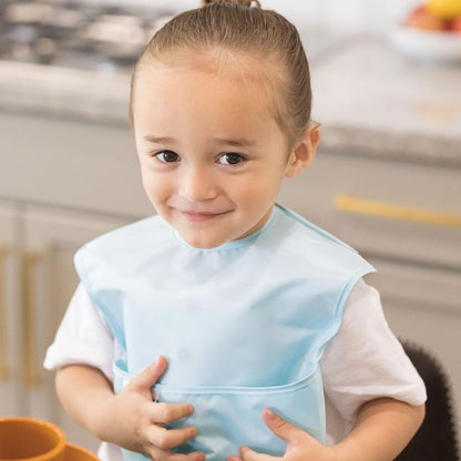 Tiny Twinkle Mess Proof Baby Bibs for Eating - Waterproof, Wipeable Bibs - Toddler Bibs - Travel