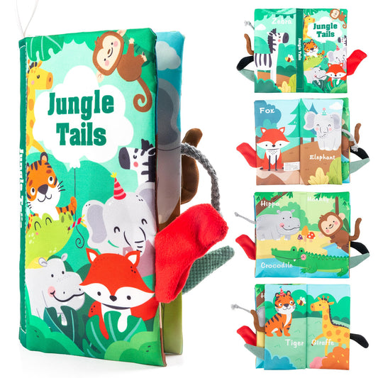 WECHARM KIDS Baby Books Toys,Touch and Feel Crinkle Cloth Book for Infants – Early Learning
