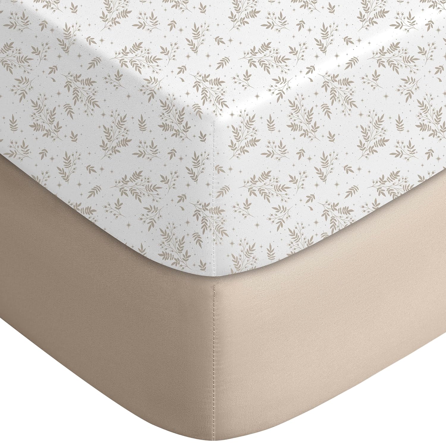 Yoofoss Pack and Play Sheets Fitted, Mini Crib Sheets 2-Pack for Pack N Play Mattress, Stretchy