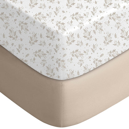 Yoofoss Pack and Play Sheets Fitted, Mini Crib Sheets 2-Pack for Pack N Play Mattress, Stretchy