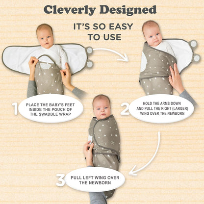 Preemie Swaddles 4-7 lbs - 3-Pack Premature Babies Swaddle Sleep Sack - Organic Cotton - Premature