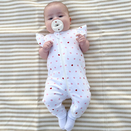Owlivia Baby Boy Romper, Unisex Short-sleeve Summer Outfit, 100% Organic Cotton Girl One-Piece Jumpsuit