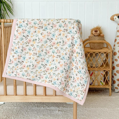 Personalized Baby Blanket with Name – Handmade 100% Organic Cotton Newborn Gift | Custom Knit