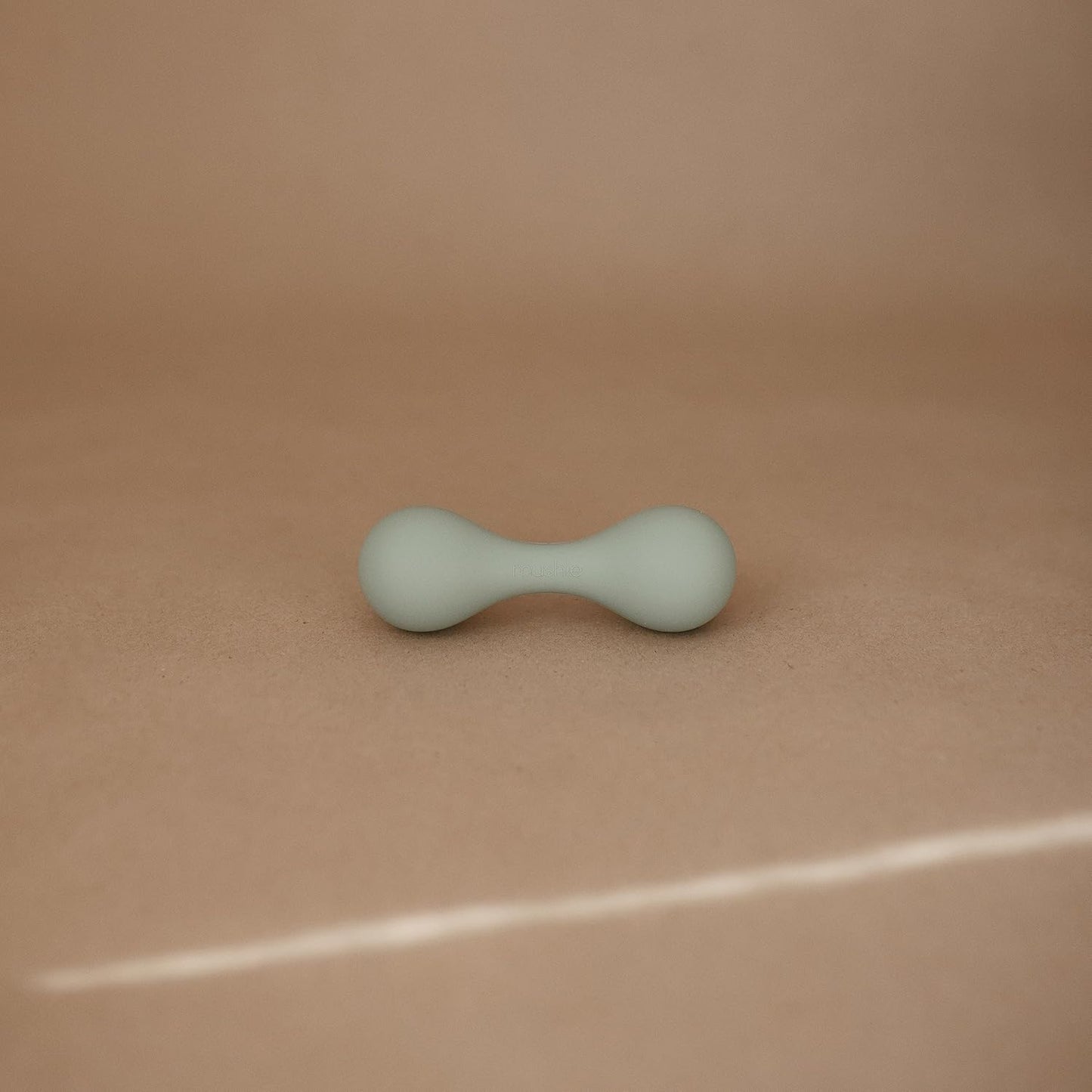 mushie Silicone Baby Shaker Rattle Toy | Ages 3+ Months (Cambridge Blue)